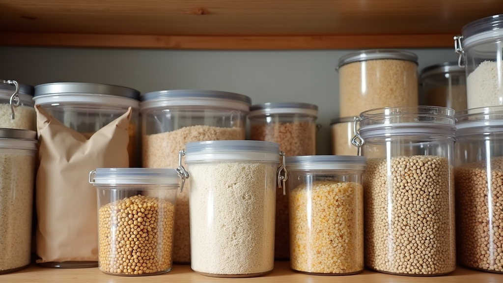 Long term food storage in proper containers.